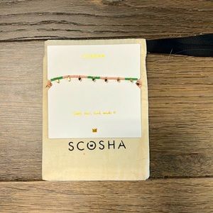 Scosha Beaded Bracelet with Fairy Charms in Pink &  Green 7